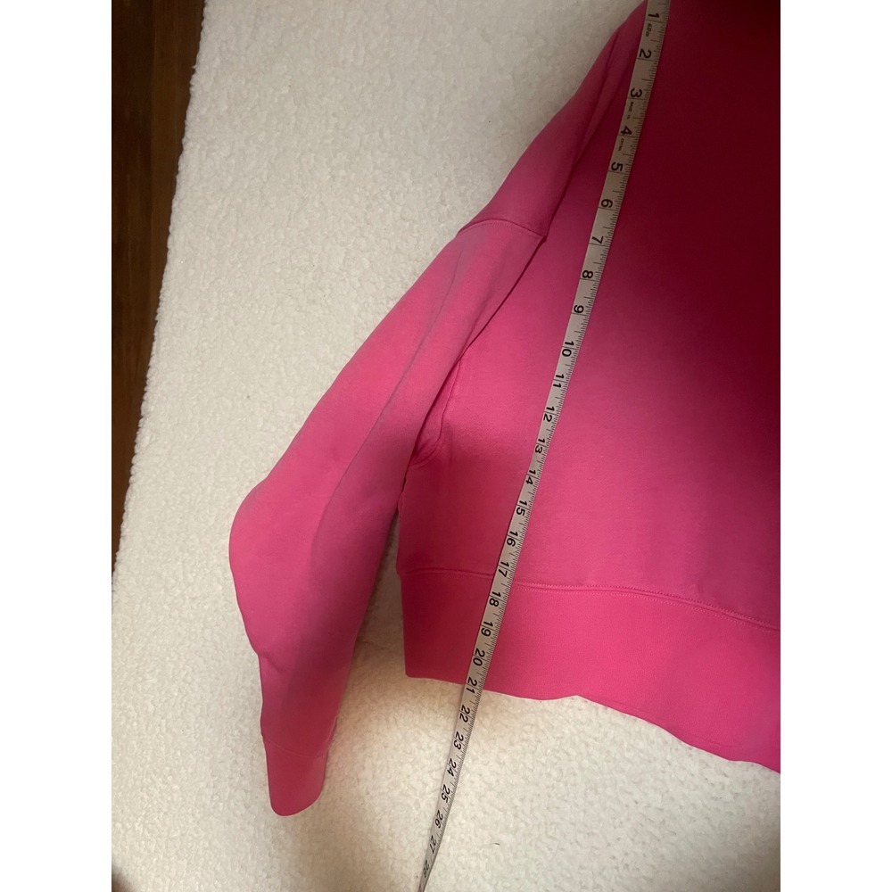 Nike Sportswear Essential Women Fleece Cropped Sweatshirt Pink m center swoosh - Picture 9 of 11